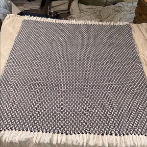 Elements by Erin Gates Black and White Geometric Cotton Throw Blanket